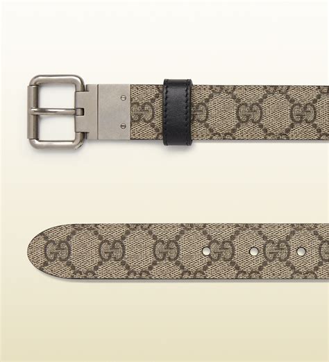 gucci supreme reversible belt|black gucci imprime belt.